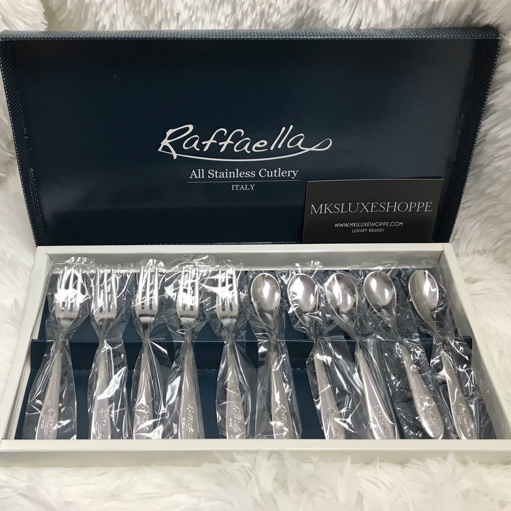 Raffaella Stainless Steel Cutlery ITALY  10 Pc Set